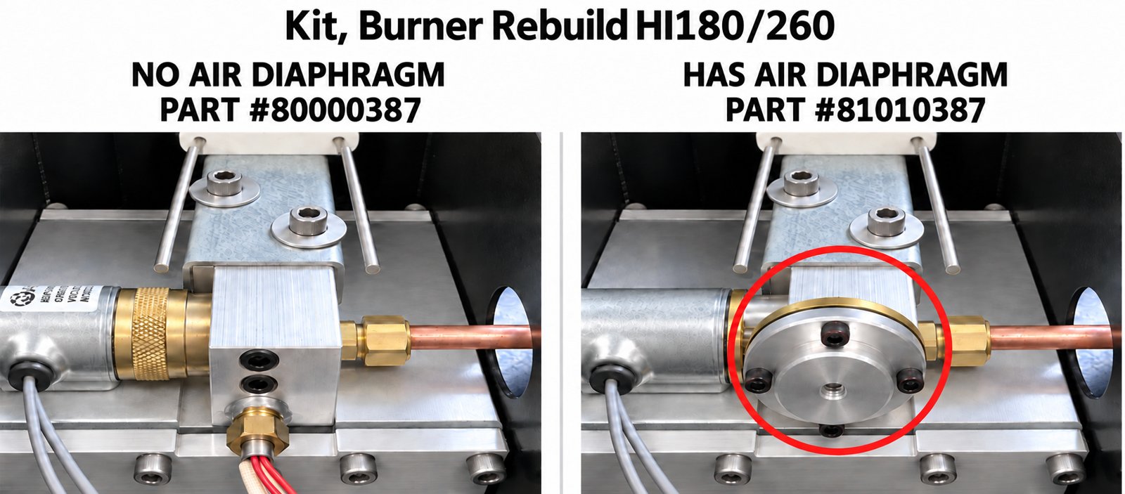 Preheater identifier: no air diaphragm vs has air diaphragm