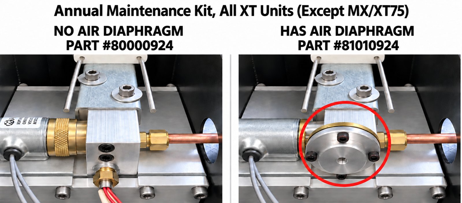 Preheater identifier: no air diaphragm vs has air diaphragm
