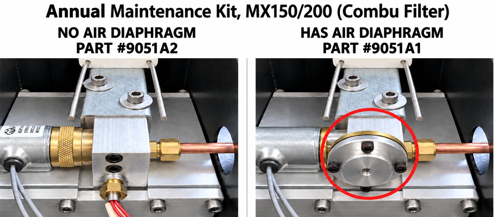 Preheater identifier: no air diaphragm vs has air diaphragm