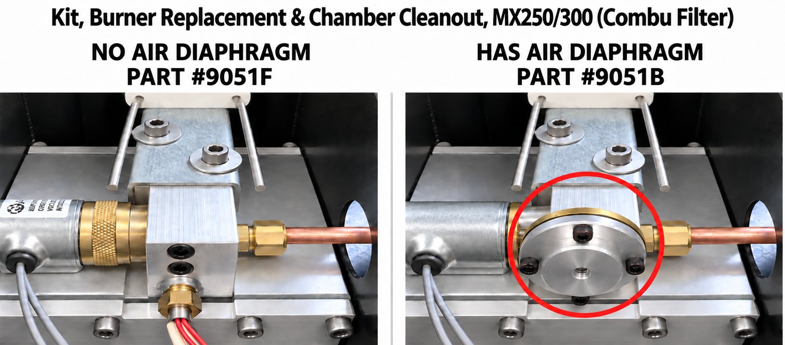 Preheater identifier: no air diaphragm vs has air diaphragm
