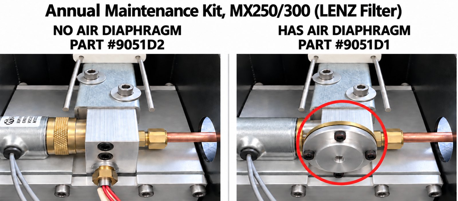 Preheater identifier: no air diaphragm vs has air diaphragm