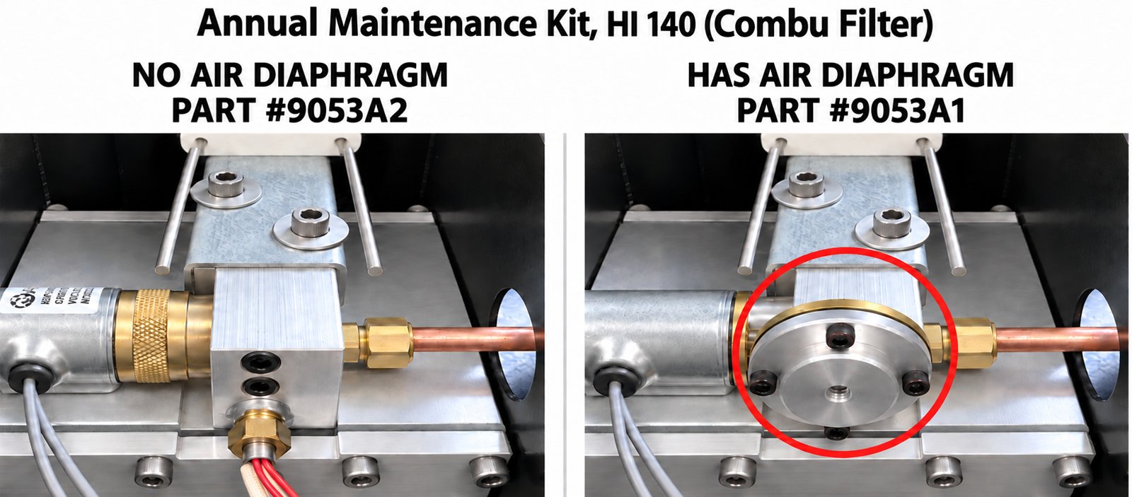 Preheater identifier: no air diaphragm vs has air diaphragm